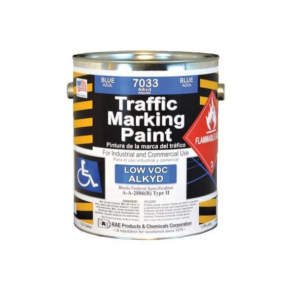 Rae Traffic Zone Marking Paint, 1 gal., Blue, Alkyd Solvent -Based 7033-01