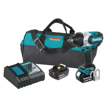 Makita 18V LXT Brushless High-Torque 1/2" Impact Wrench Kit (5.0Ah) XWT08T