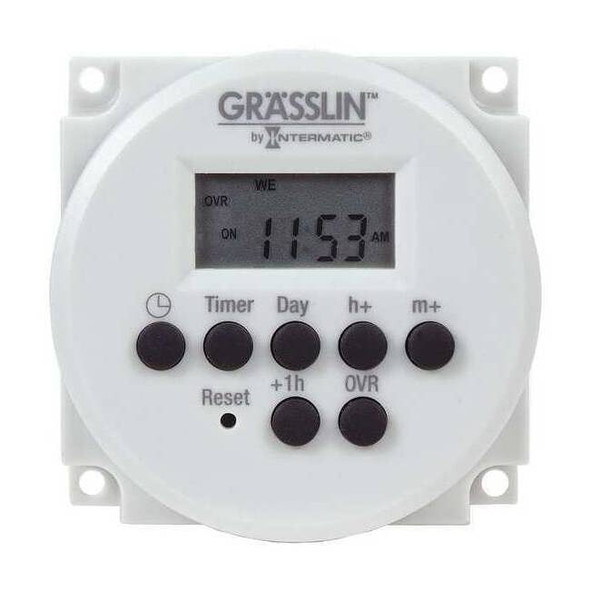 Electronic Timer, 7 day, SPDT, 120-277V AC, 14 Events Available, Digital