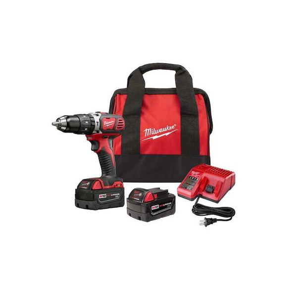 Milwaukee Tool M18 Compact 1/2" Hammer Drill/Driver Kit 2607-22CT