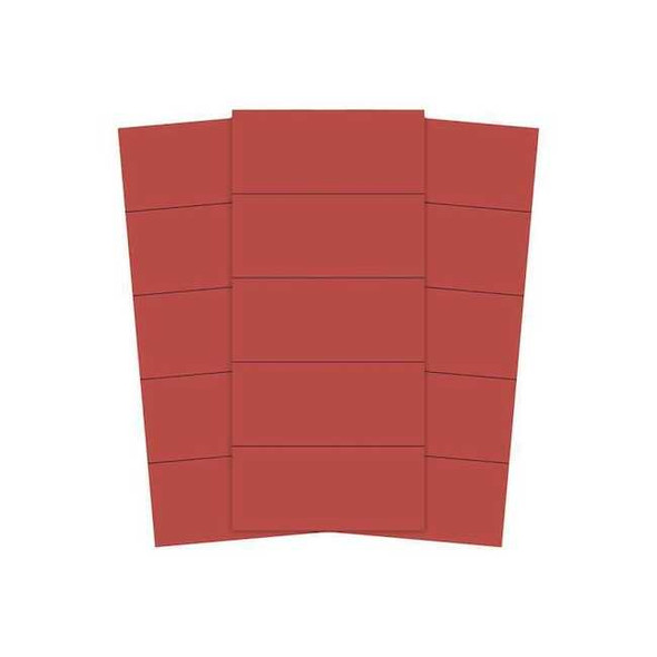 Magna Visual Magnetic Strips,Pre-Cut,2 in.,Red,PK25 PMR-723