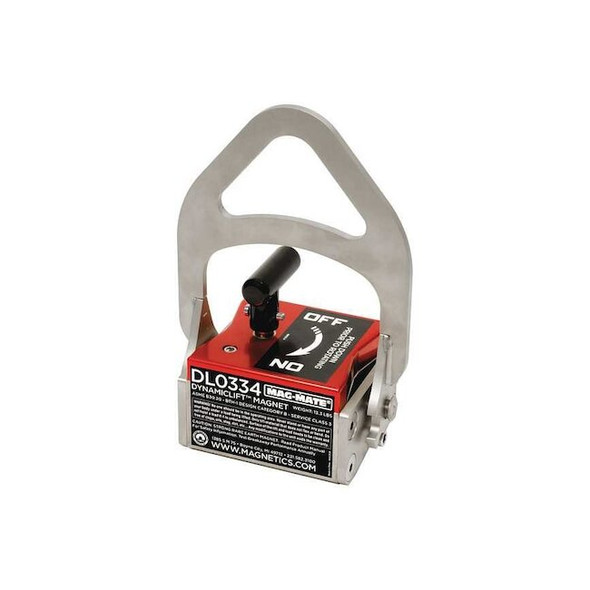 Mag-Mate Lifting Magnet,334 lb Flat Cap.,4 1/4" L DL0334