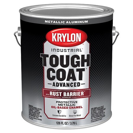 Krylon Exterior Protective Coating, Oil/Alkyd Base, Aluminum, 1 gal K00151008