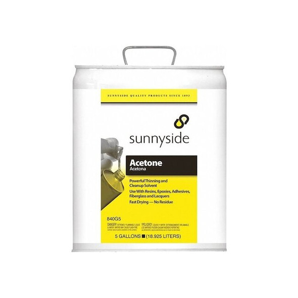 Sunnyside Acetone, Solvent, Liquid, 5 gal, Pail 840G5