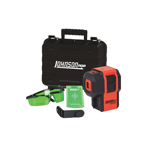 Johnson Level & Tool Dot Laser, Grn, 100 ft, AA, 4-1/2 in 40-6641