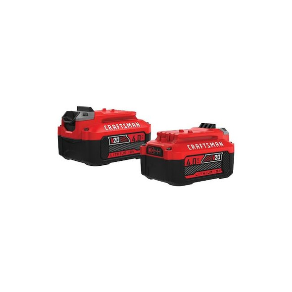 Craftsman Battery, 4 Ah, Li-Ion, PK2 CMCB204-2