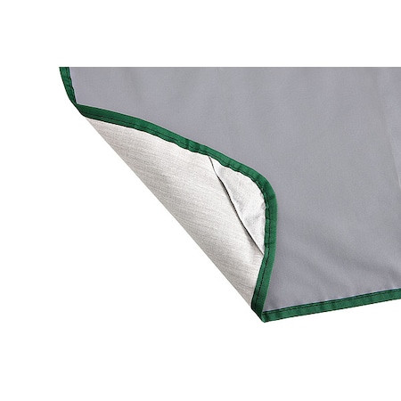 Standard Duty Tarp, 2 ft 3 in L x 3 ft W, 6 Mil, Gray, Cotton Canvas