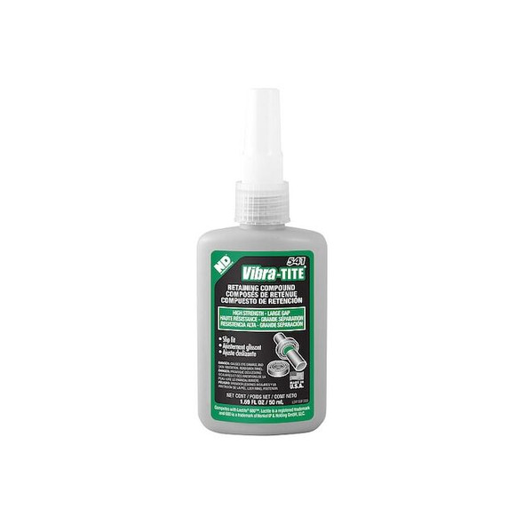 Vibra-Tite Retaining Compound, 541 Series, Green, Liquid, 50ml, Bottle 54150