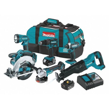 Makita 18V LXT 6-Pc. Combo Kit (3.0Ah) XT610