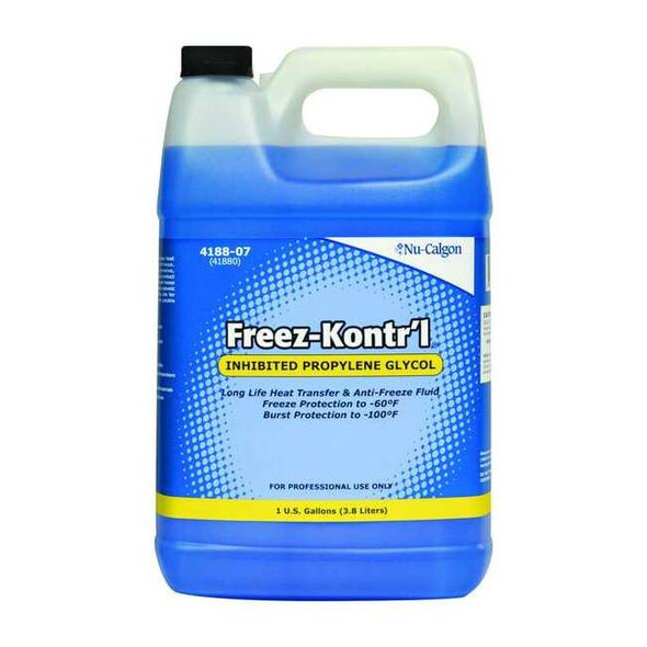 Nu-Calgon Freeze Protectant, Blue, 1 gal, Bottle 4188-07