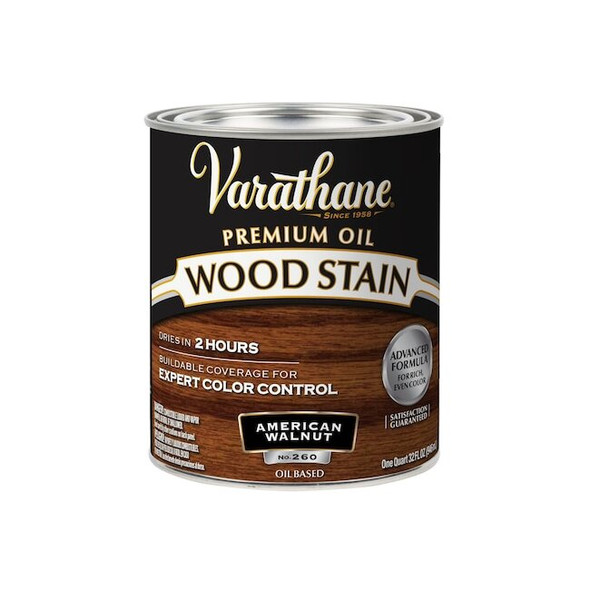 Varathane Premium Wood Stain, Oil Based, American Walnut, 1 Quart 211727H