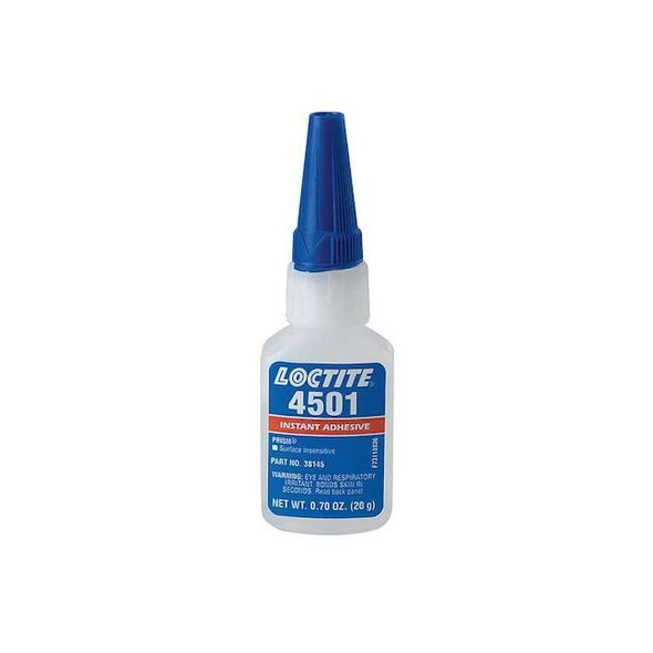 Loctite Instant Adhesive, 4501 Series, Clear, 0.7 oz, Bottle 528576