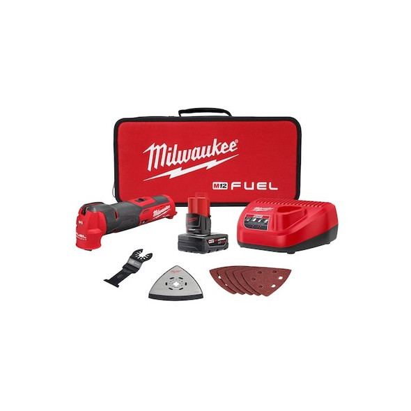 Milwaukee Tool Oscillating Tool Kit, 12V DC, 20,000 OPM 2526-21XC