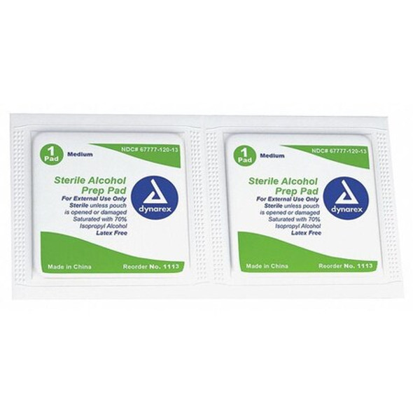 Dynarex Alcohol Pads,Antiseptics,PK2000 1113