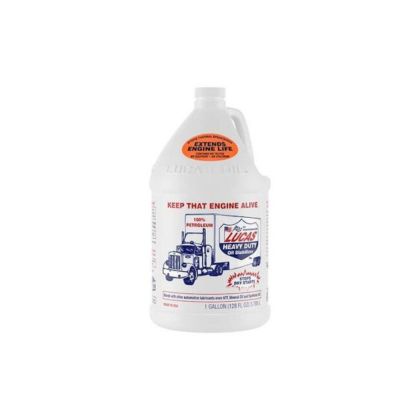 Lucas Oil Heavy Duty Oil Additive, Amber, 1 gal. 10002