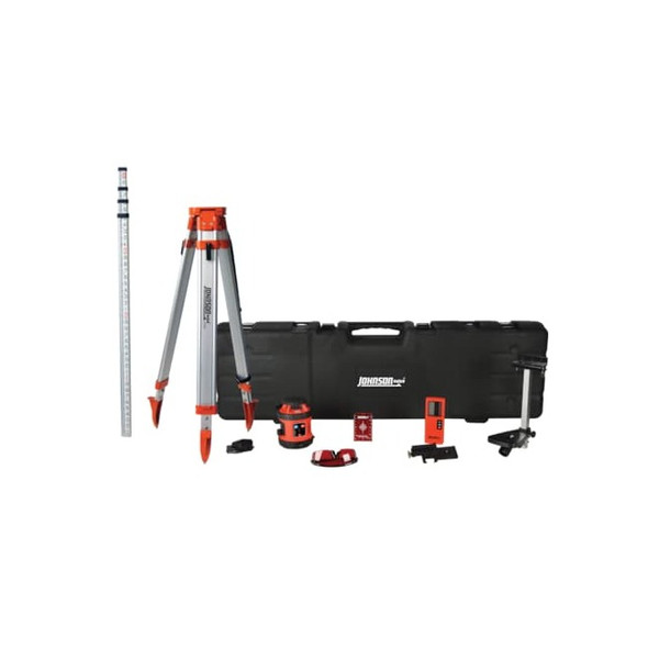 Johnson Level & Tool Rotary Laser,Red,Horizontal Projection 99-026K