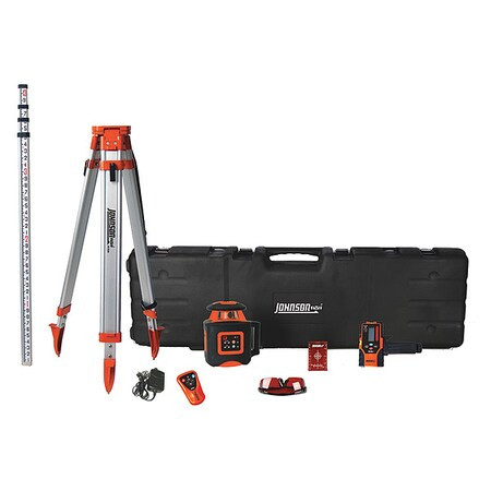 Johnson Level & Tool Rotary Laser,Red,Horizontal Projection 40-6541