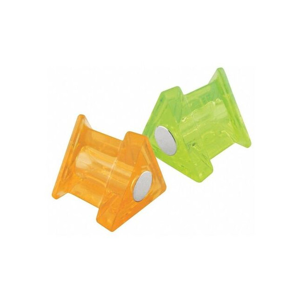 Magnet Source Magnetic Push Pins,Orange,Green,PK10 7510