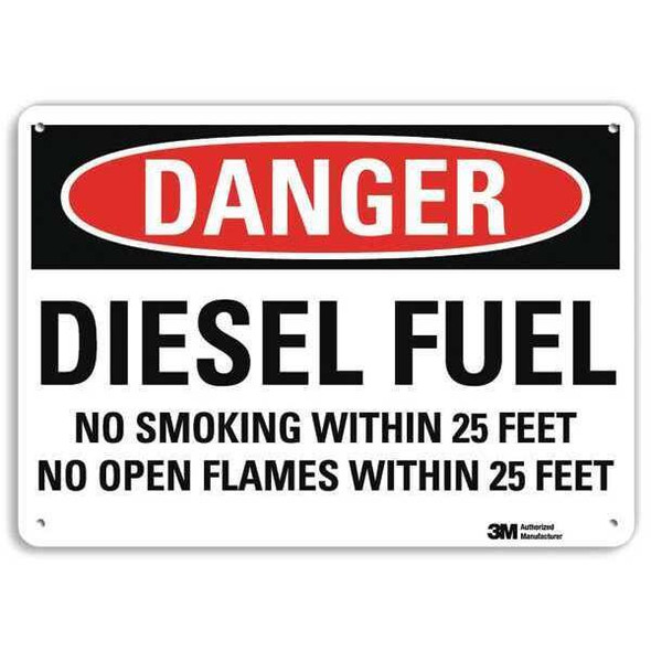 Danger Sign, 10" H, 14 in W,  Horizontal Rectangle, English, U3-1301-NA_14x10