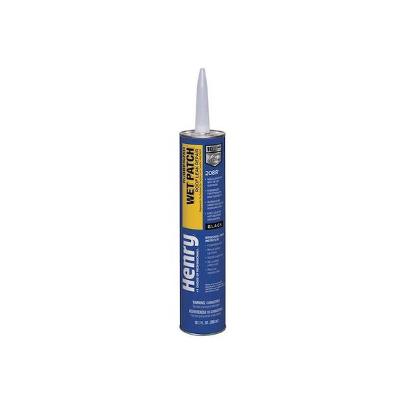 Henry Roof Leak Repair, 10.1 oz, Cartridge, Black HE208R004