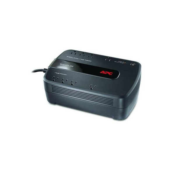 Apc UPS System, 650VA, Standby, Out: 120V AC In: 120V AC BE650G1