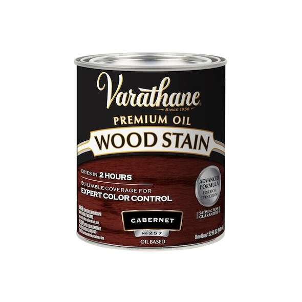 Varathane Premium Wood Stain, Oil Based, Cabernet, 1 Quart 211726H