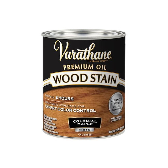 Varathane Premium Wood Stain, Oil Based, Colonial Maple, 1 Quart 211712H
