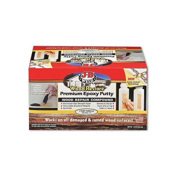 J-B Weld Epoxy Putty Kit, 32 oz Container Size, Box, Not Applicable, Brown 40006