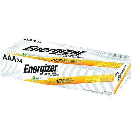 Energizer Industrial AAA Alkaline Battery, 1.5V DC, PK24 EN92