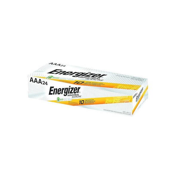 Energizer Industrial AAA Alkaline Battery, 1.5V DC, PK24 EN92