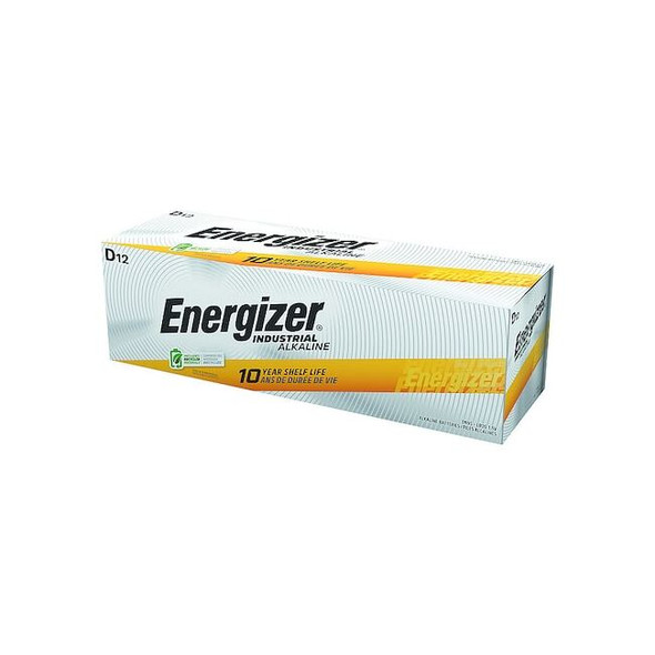 Energizer Industrial D Alkaline Battery, 1.5V DC, PK12 EN95
