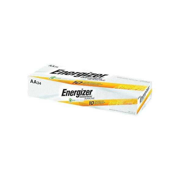 Energizer Industrial AA Alkaline Battery, 1.5V DC, PK24 EN91