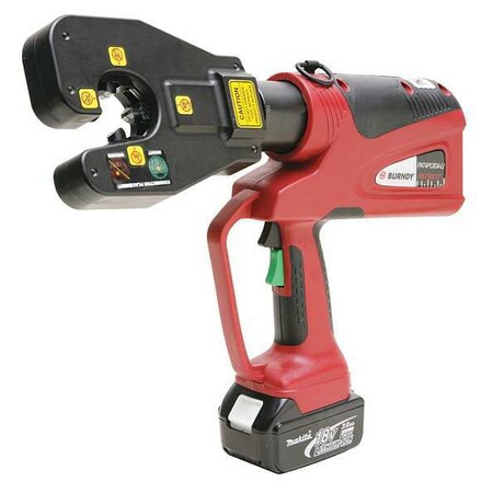 Battery Operated 4 Point Crimping Tool 6 Ton, 18V Lithium Ion.