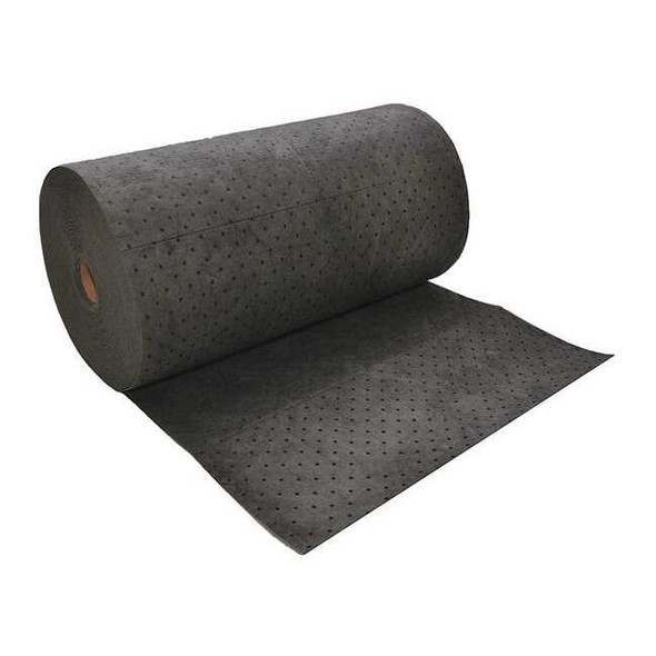 Sorbent Roll, 64 gal, 32 in x 300 ft, Universal, Gray, Polypropylene