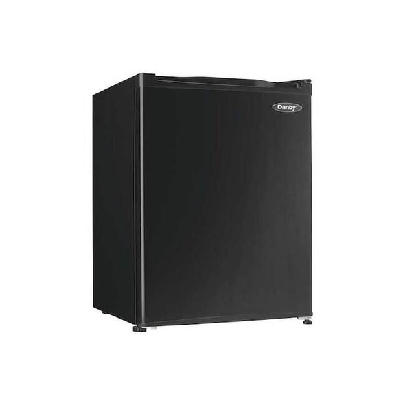 Danby Compact Refrigerator, Black, 17-5/8in D, 2.3 cu ft DAR022A1BDB