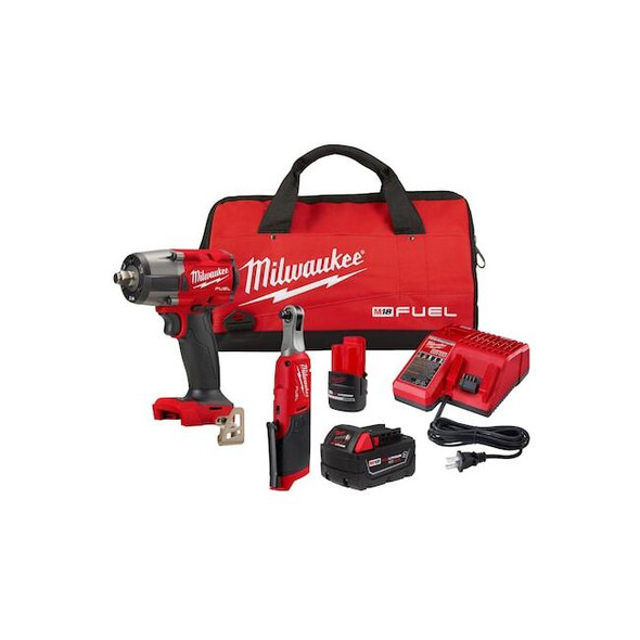 Milwaukee Tool 18/M12FUEL2PCAUTOKIT,(1)2.5Ah;(1)5.0Ah 3890-22