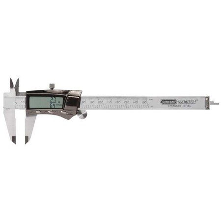 General Tools Fractional Digital Caliper,0 to 8 In 1478