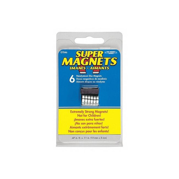 Manufacturer Varies Disc Magnet,Neodymium,4 lb. Pull,PK6 7046