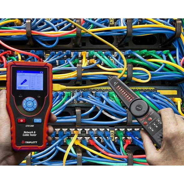 Triplett Network and Cable Tester with Probe,LCD CTX1200