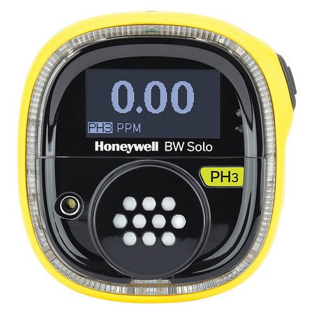 Single-Gas Detector, Audible, Vibrating, Visual, 1 yr Battery Life