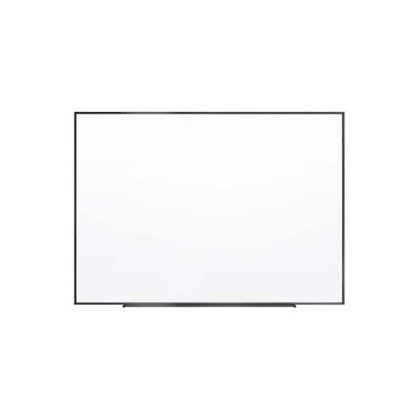 Dry Erase Board, Steel, 48 in, 96 in, Aluminum Frame, White, Gloss