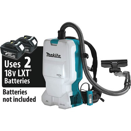 Makita Backpack Vacuum,20 5/8 in H,15 lb XCV17Z