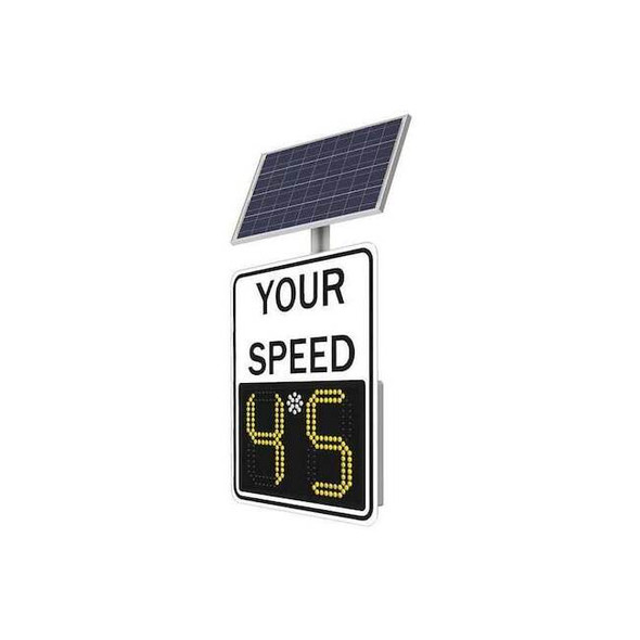 Tapco Radar Feedback Sign, Safe Pace 100, Solar, White Face 1485-00071