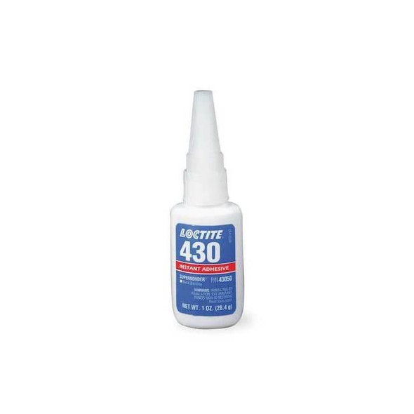 Loctite Instant Adhesive, 430 Series, Clear, 1 oz, Bottle 233978