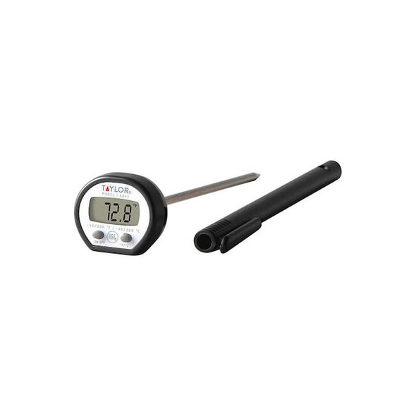 Taylor 4-3/4" Stem Digital Pocket Thermometer, -40 Degrees to 500 Degrees F 9841