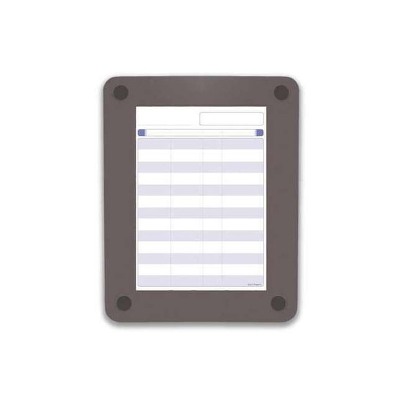 Planning Board, Glass, 11 in, 13 1/2 in, No Frame Frame, White, Gloss