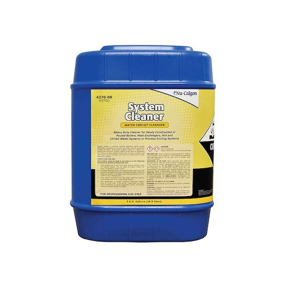 Nu-Calgon Flush Solvent,5 gal,Pail,Liquid,Yellow 4370-08