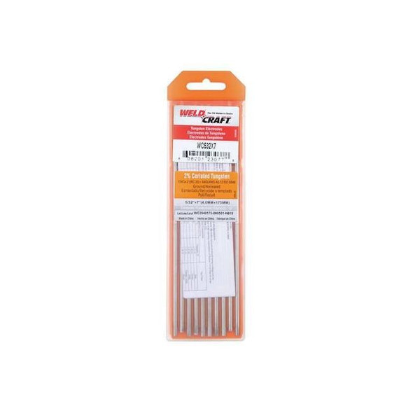 Miller Electric 7" Tungsten Electrode 5/32" Dia., Pk10 WC532X7
