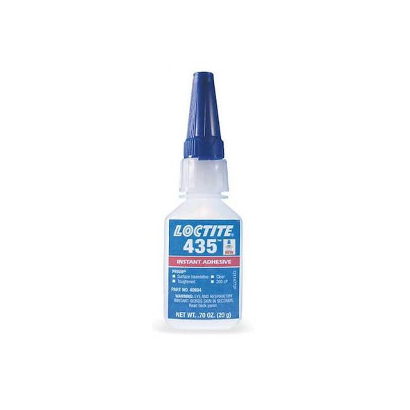 Loctite Instant Adhesive, 435 Series, Clear, 0.7 oz, Bottle 840057