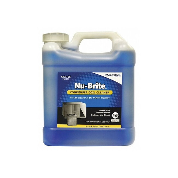 Nu-Calgon Condenser Cleaner,Liquid,2.5 gal,Blue 4291-05